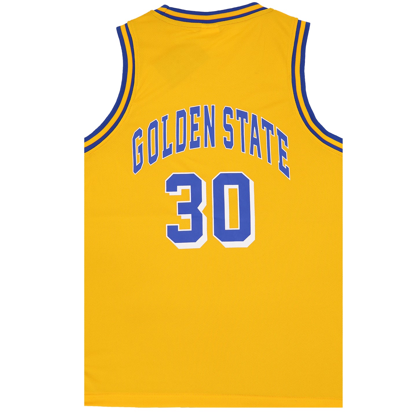 New Men's Basketball Jersey Sports T Shirt Tee Vest Tops Gym Chicago Los Angeles, Yellow - Golden State 30, S