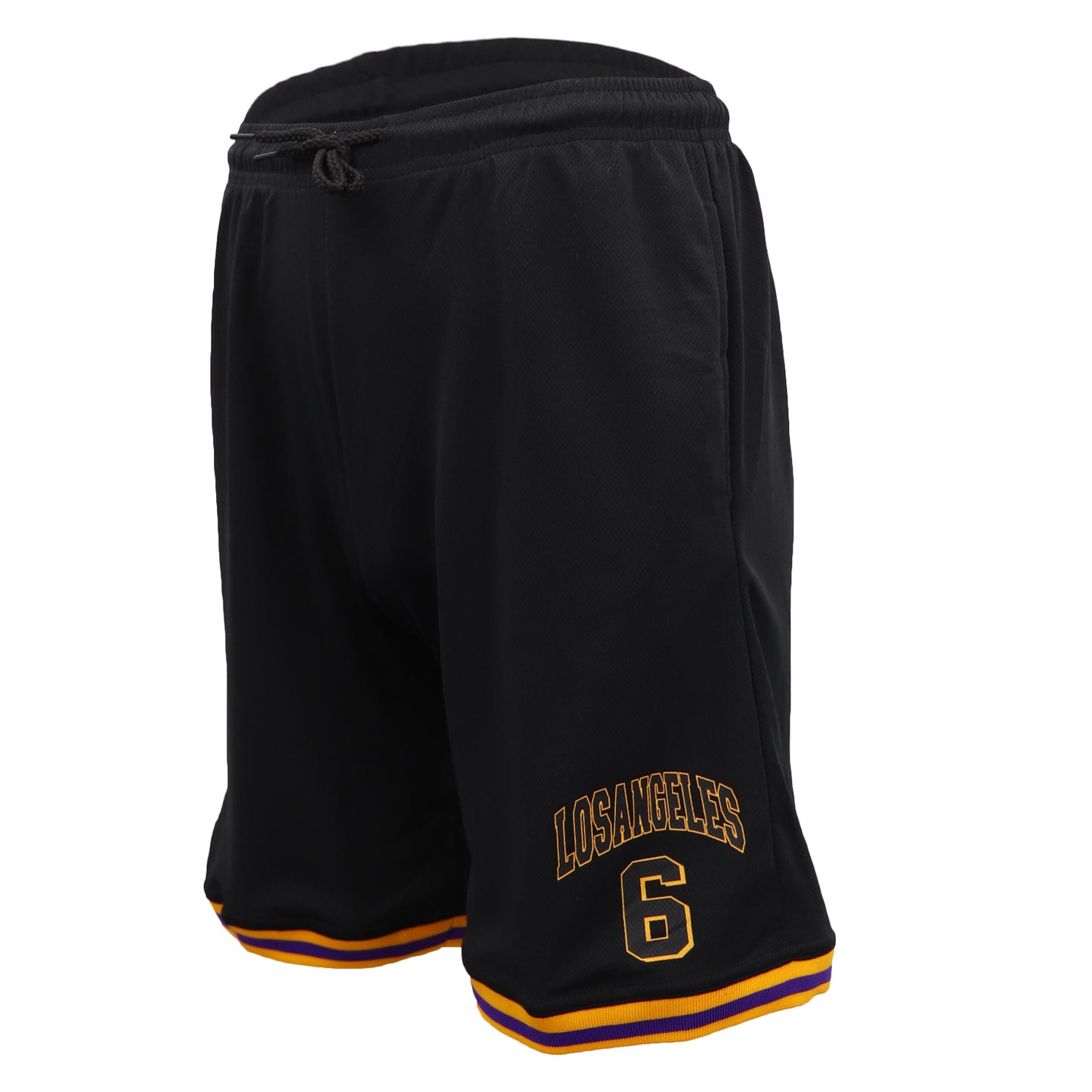 Men's Basketball Sports Shorts Gym Jogging Swim Board Boxing Sweat Casual Pants, Black - Los Angeles 6, L