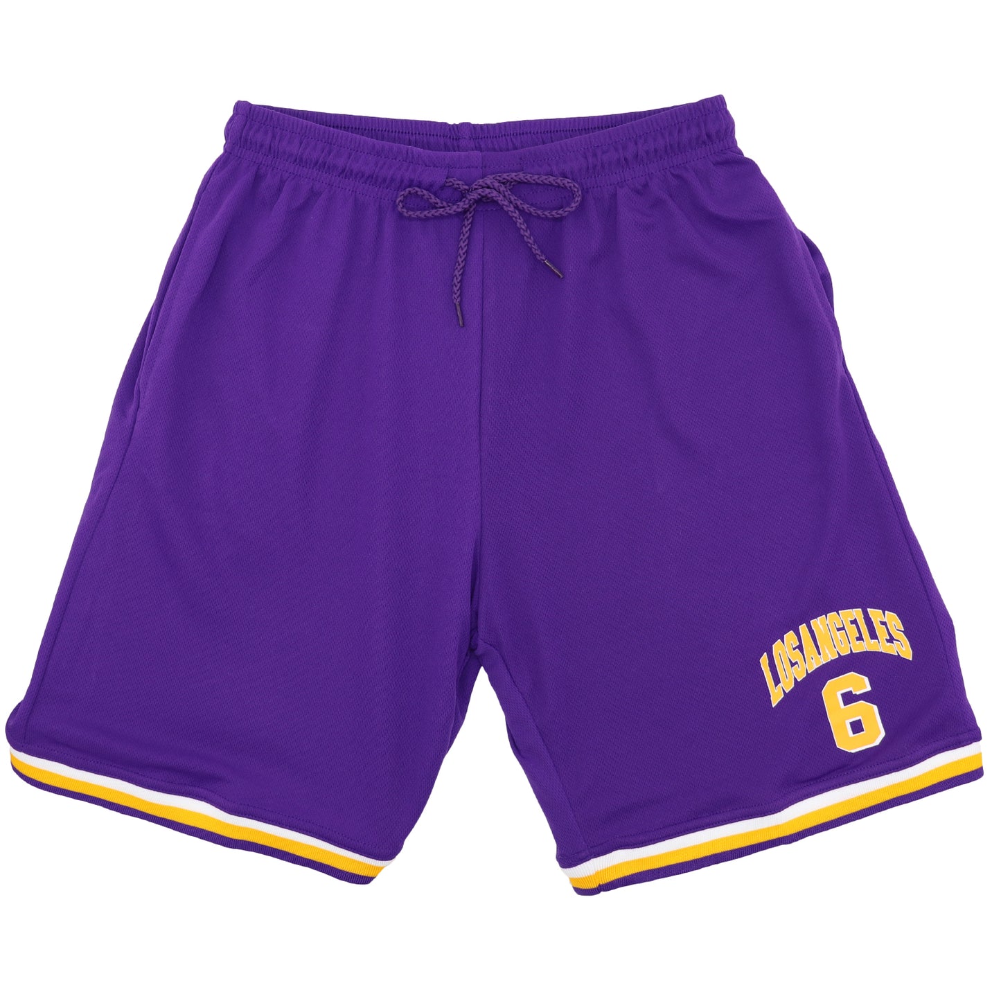 Men's Basketball Sports Shorts Gym Jogging Swim Board Boxing Sweat Casual Pants, Purple - Los Angeles 6, L