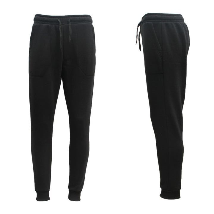 Mens Unisex Fleece Lined Sweat Track Pants Suit Casual Trackies Slim Cuff XS-6XL, Black, 4XL