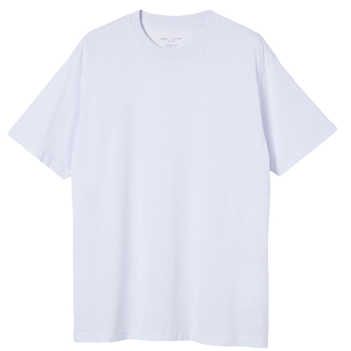 Adult 100% Cotton T-Shirt Unisex Men's Basic Plain Blank Crew Tee Tops Shirts, White, L