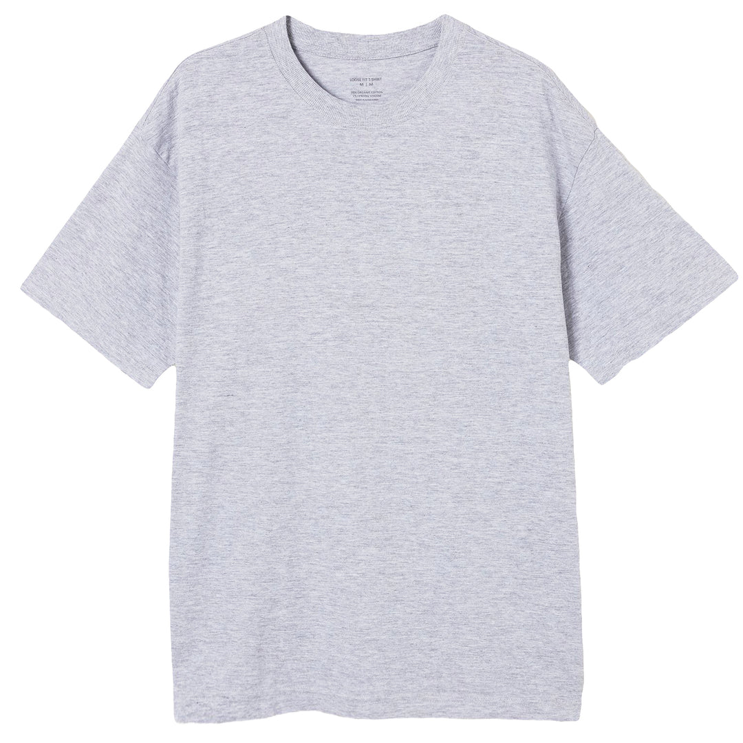 Adult 100% Cotton T-Shirt Unisex Men's Basic Plain Blank Crew Tee Tops Shirts, Light Grey, XL