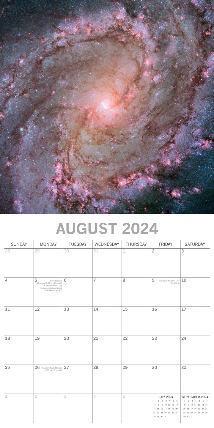 Space 2024 Square Wall Calendar 16 Month Premium Planner Christmas New Year Gift