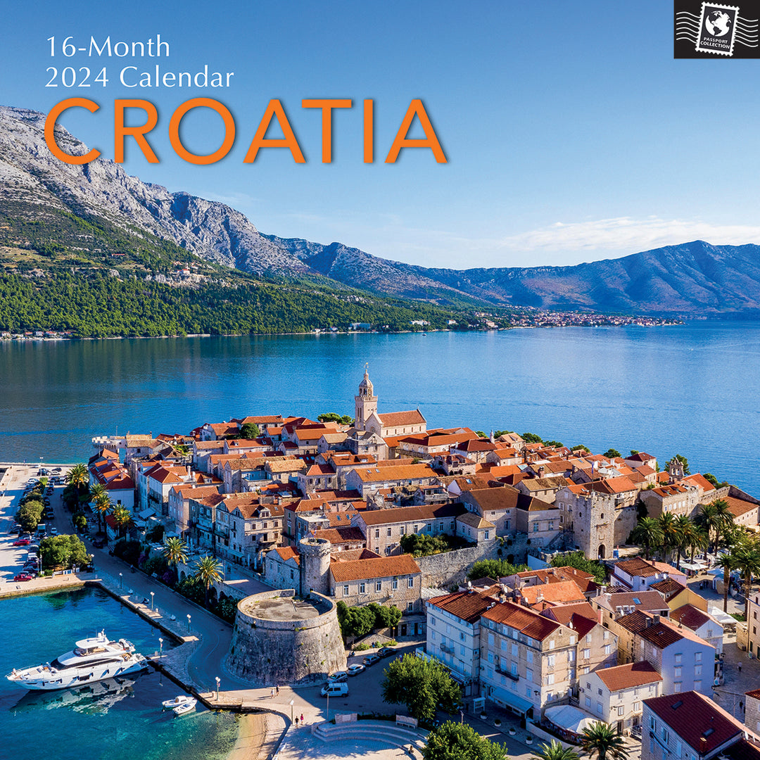 Croatia - 2024 Square Wall Calendar 16 Months Premium Planner Xmas New Year Gift