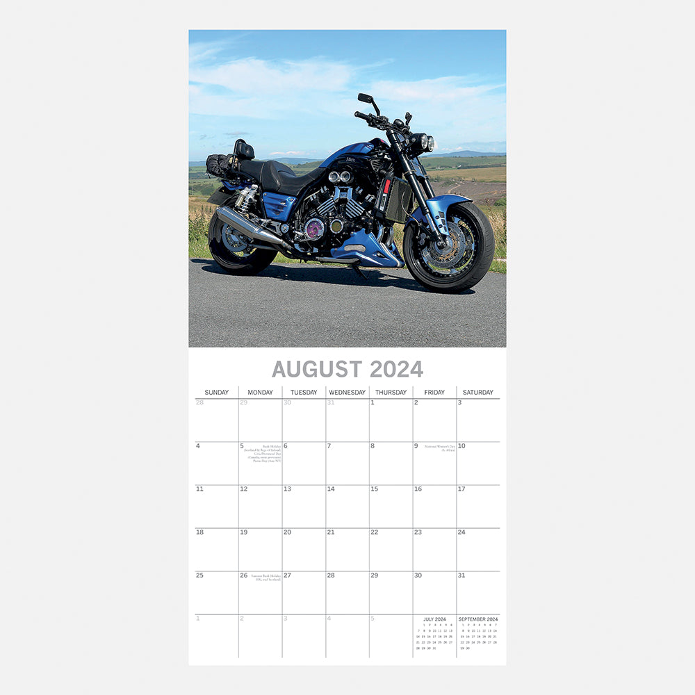 Custom Bikes 2024 Square Wall Calendar 16 Months Planner Christmas New Year Gift