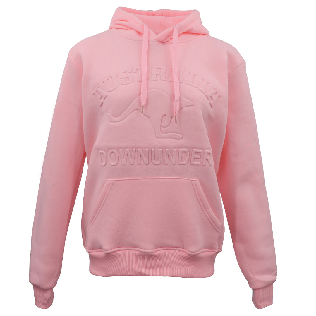 Adult Australia Day Pullover Hoodie 3D Downunder Kangaroo Souvenir Jumper Jacket, Pink, XS