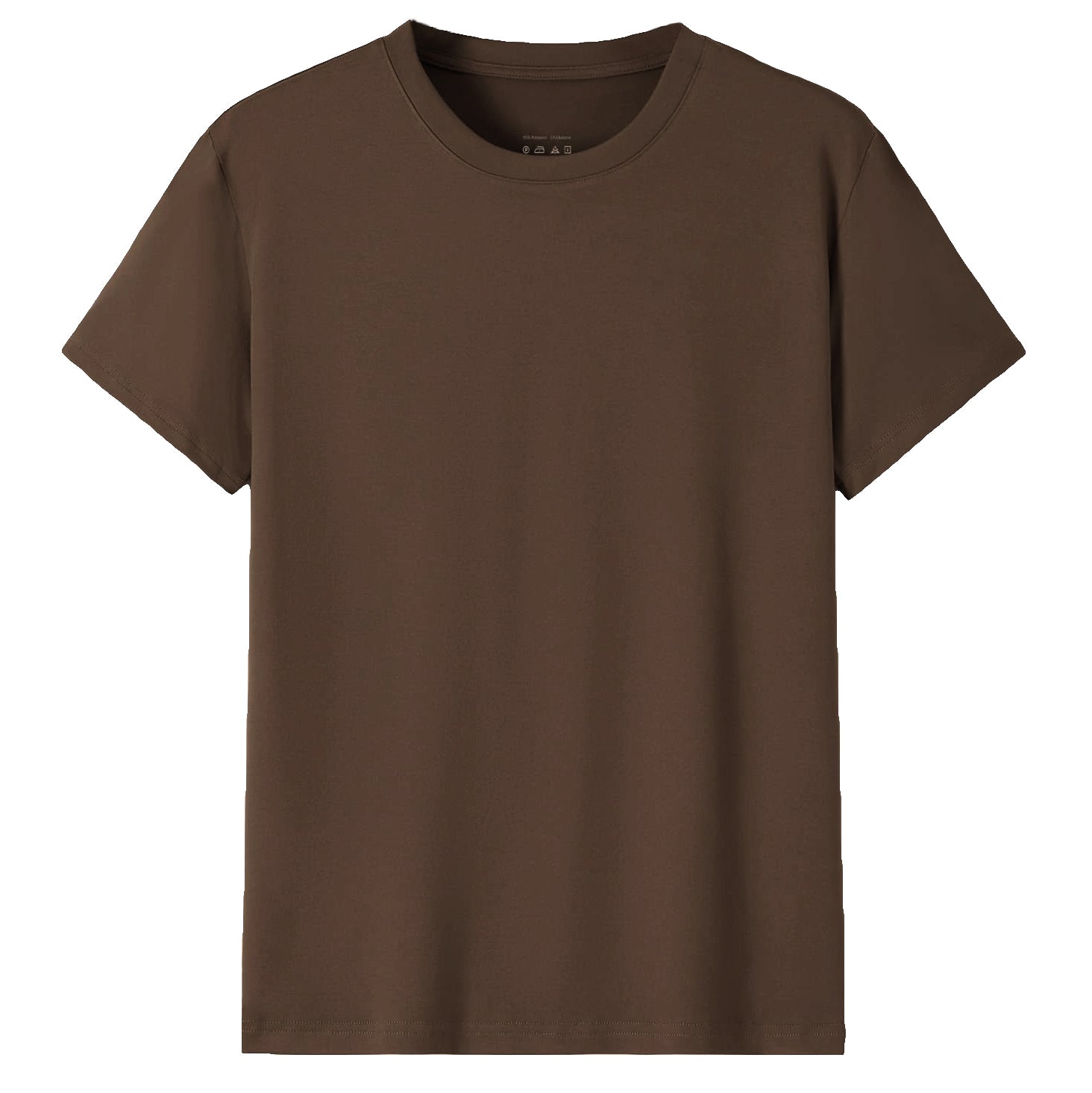 Adult 100% Cotton T-Shirt Unisex Men's Basic Plain Blank Crew Tee Tops Shirts, Coffee, M