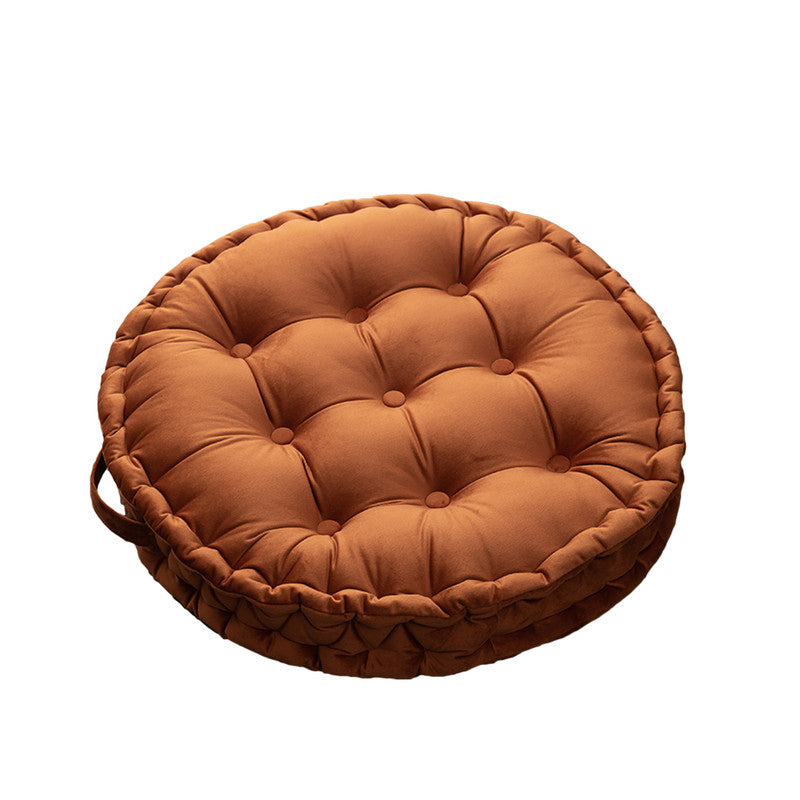 Luxury Round Pouf Tatami Cushion Meditation Floor Mat with Handle