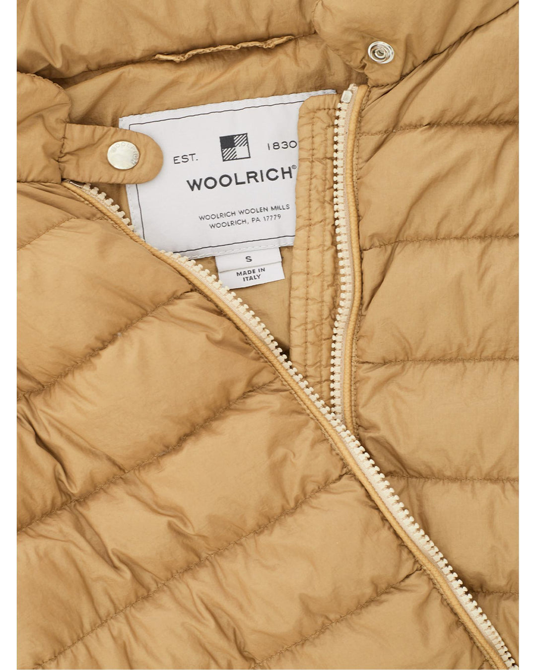 Authentic Woolrich Quilted Jacket with Front Zip Closure 40 IT Women