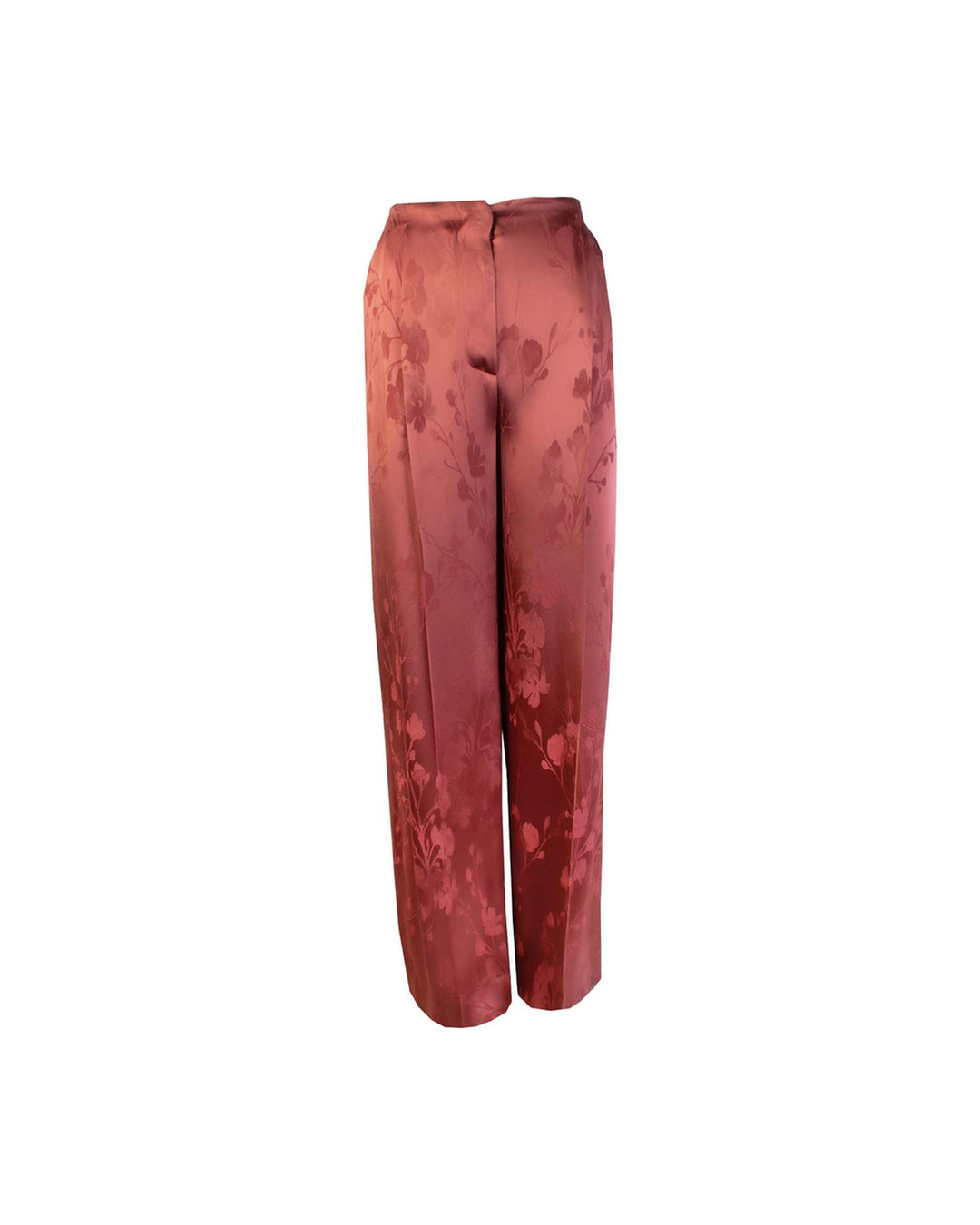 Bordeaux Palazzo Trousers with Front Covered Closure 40 IT Women