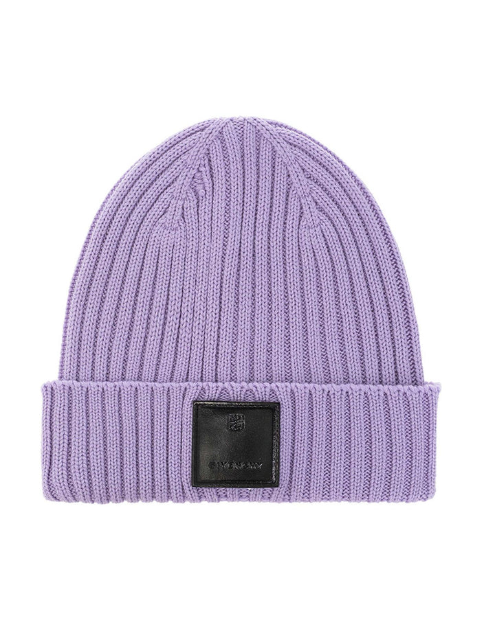 Givenchy Fisherman Beanie Cap in Lilac Wool One Size Men