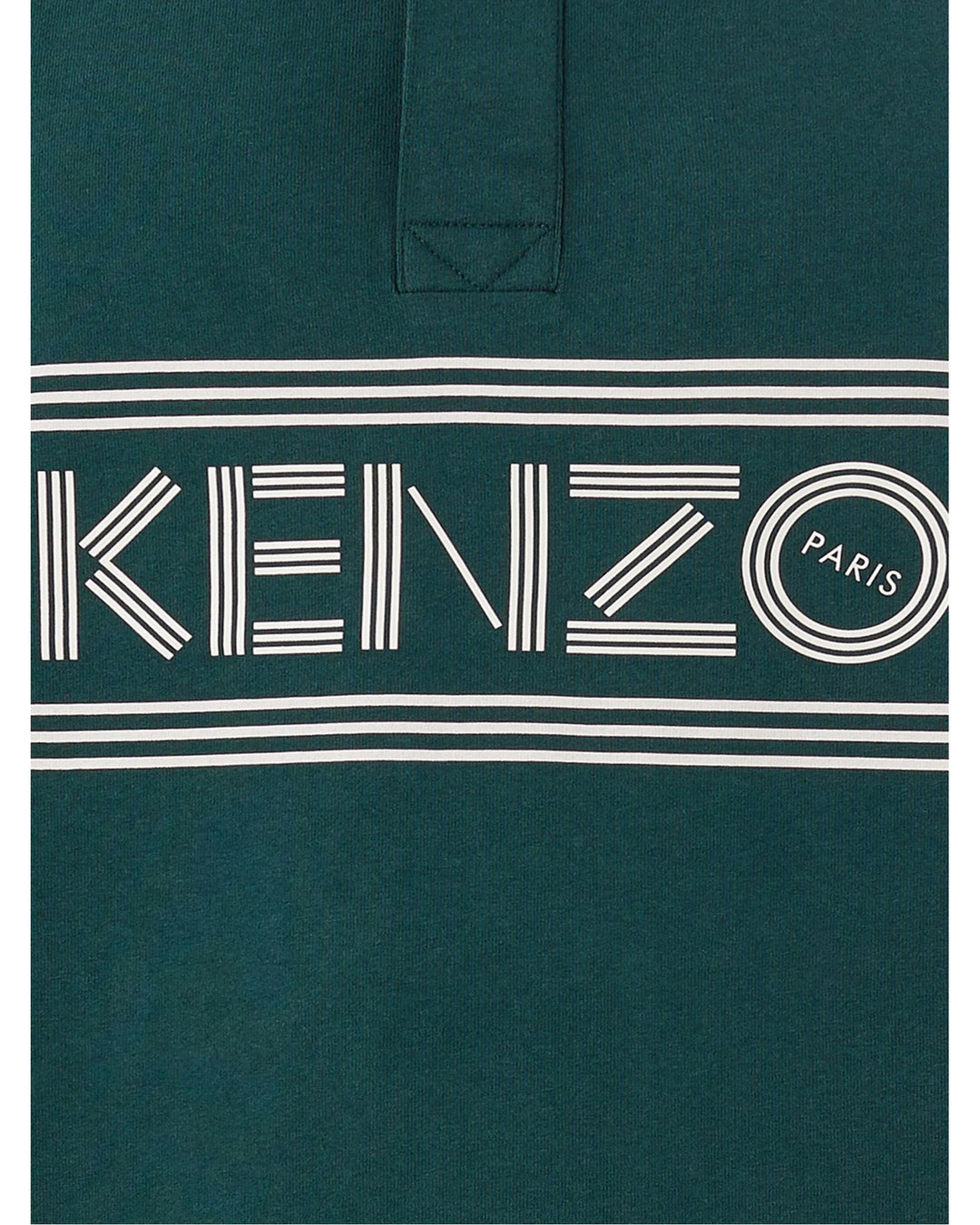 Authentic Kenzo Green Piquet Cotton Polo with Iconic Logo 3XL Men