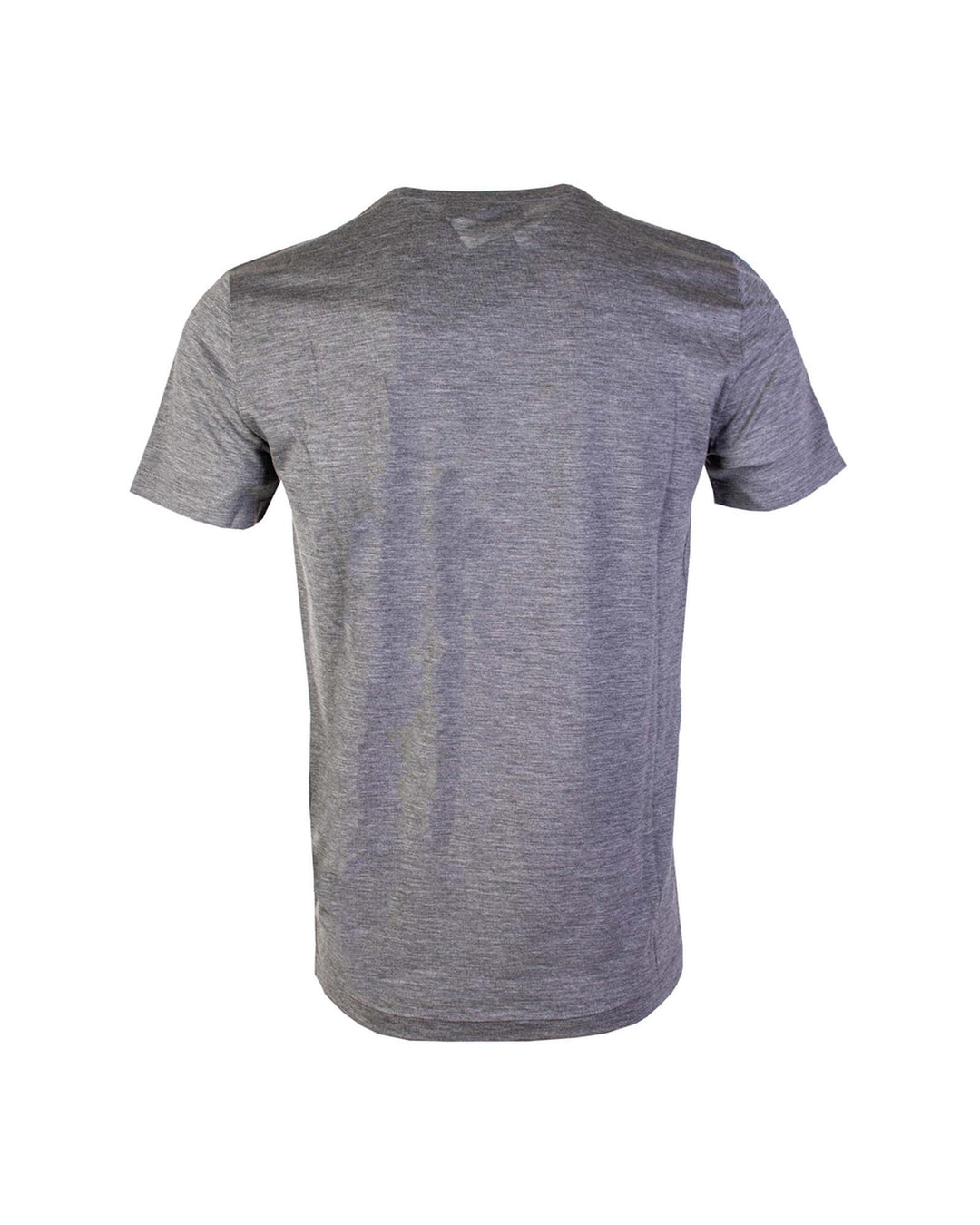 Lardini Blended Wool Grey T-Shirt with Flower Embroidery L Men