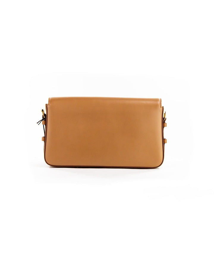 Small Nutmeg Flap Crossbody Clutch Handbag Purse One Size Women