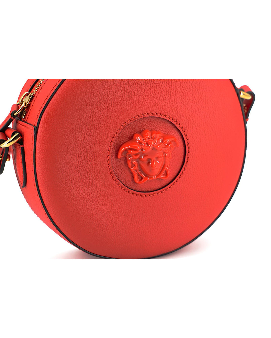 Versace Round Shoulder Bag with Zip Closure and Medusa Head Logo Hardware One Size Women