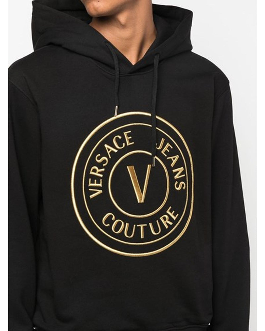 Authentic Versace Jeans Hooded Sweatshirt with Logo Details M Men