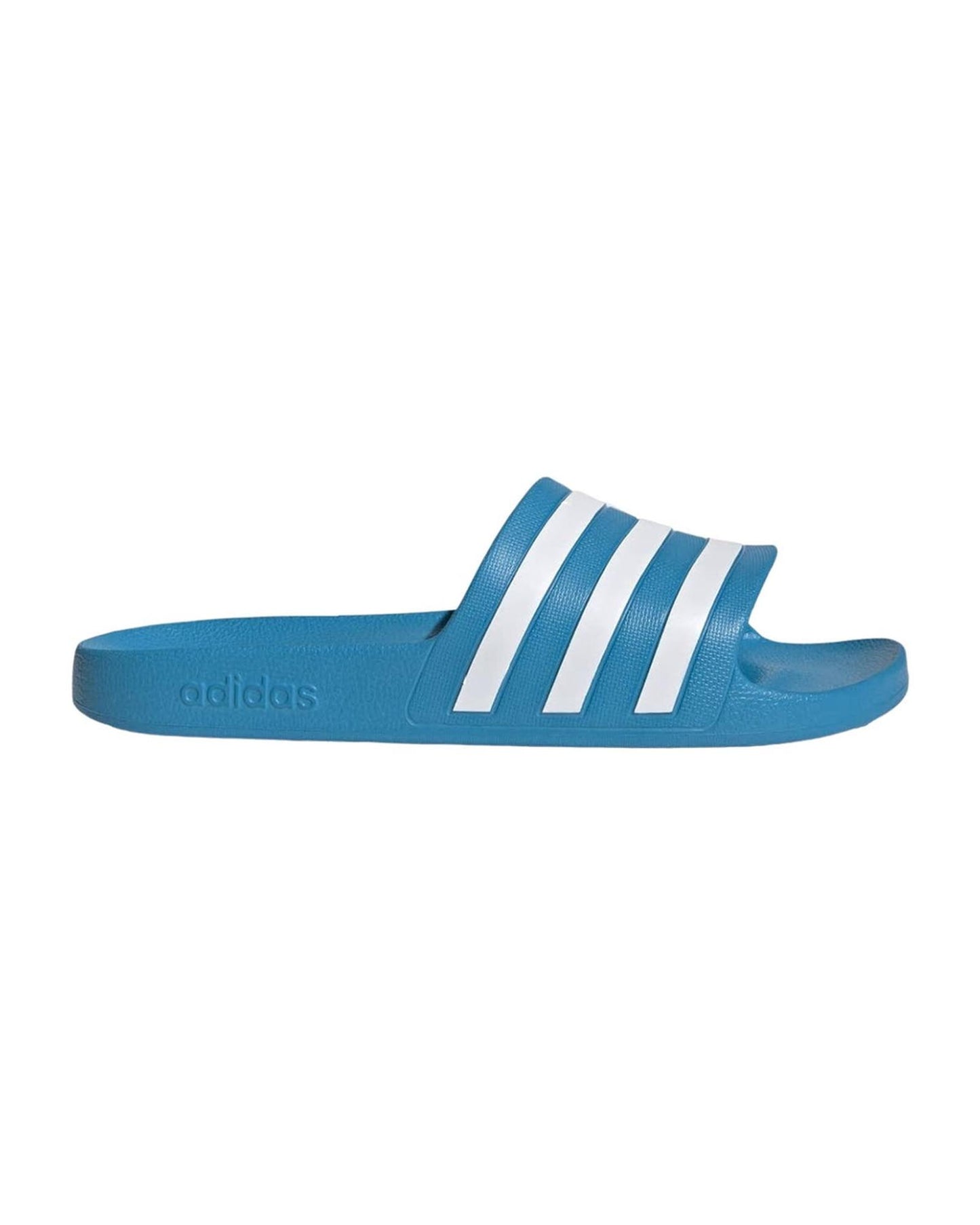 Blue/White Adidas Slides with Cloudfoam Cushioning - 9 US