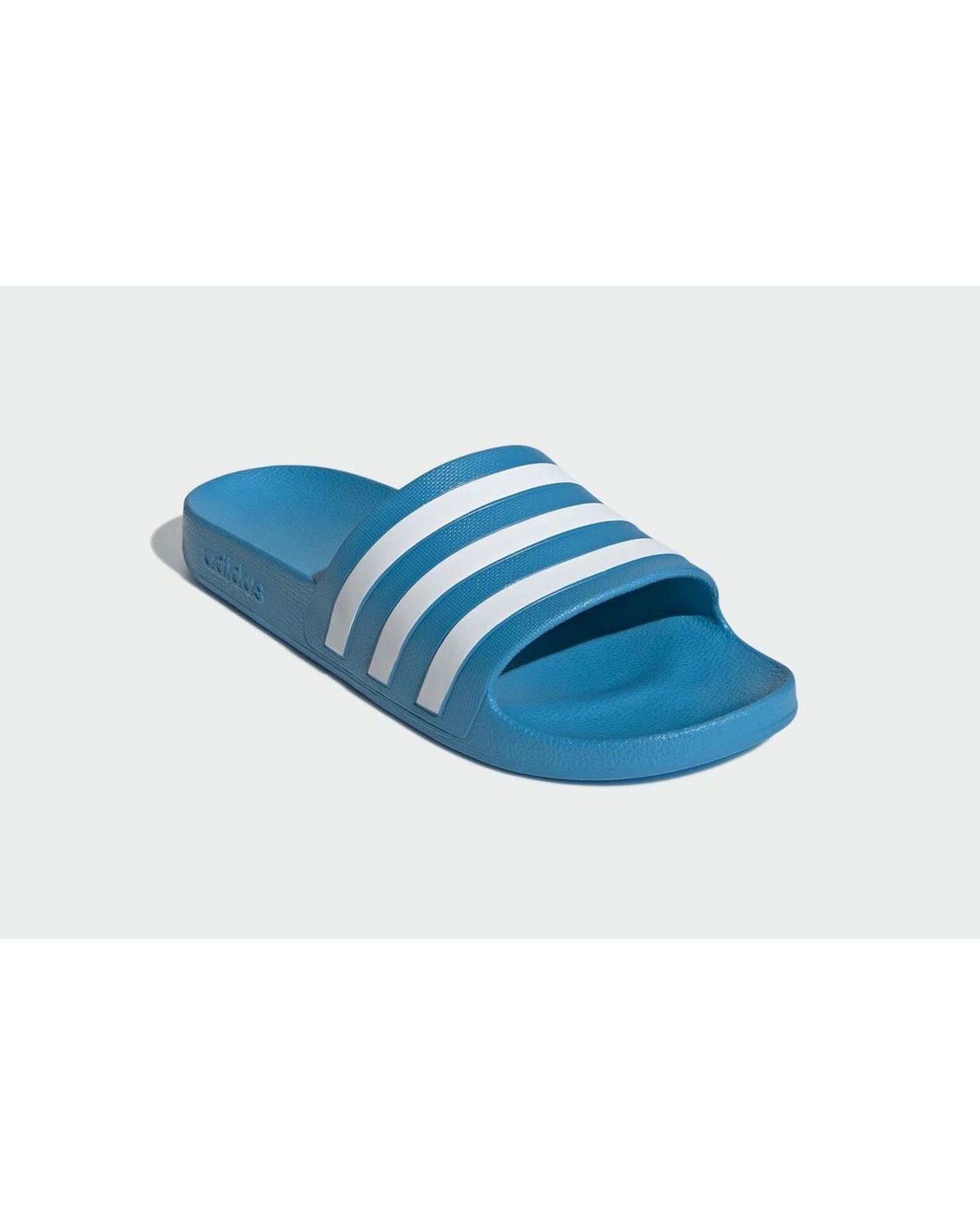 Blue/White Adidas Slides with Cloudfoam Cushioning - 10 US