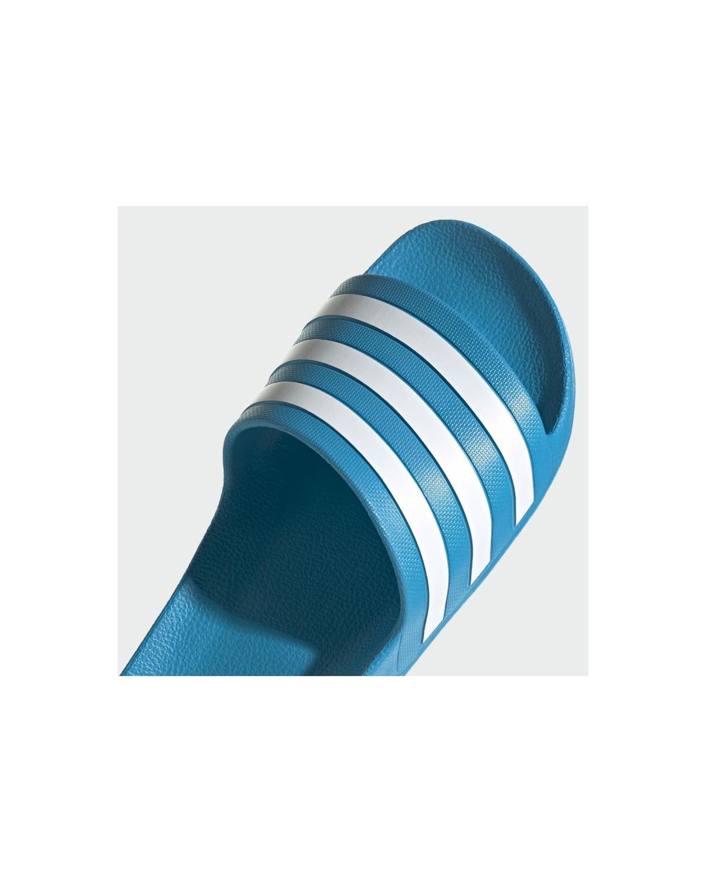 Blue/White Adidas Slides with Cloudfoam Cushioning - 5 US