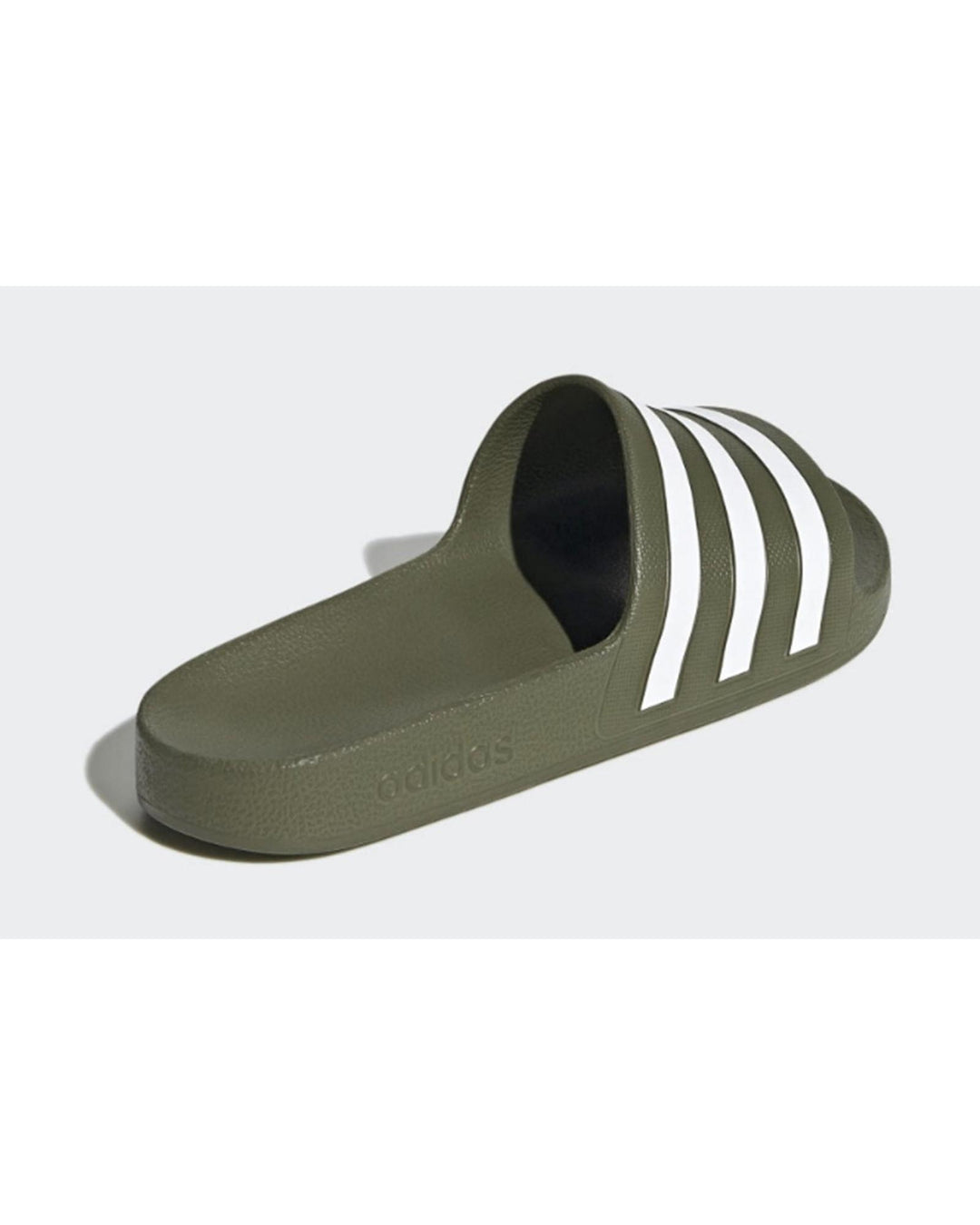 Green Adidas Slides with Signature Stripes - 5 US