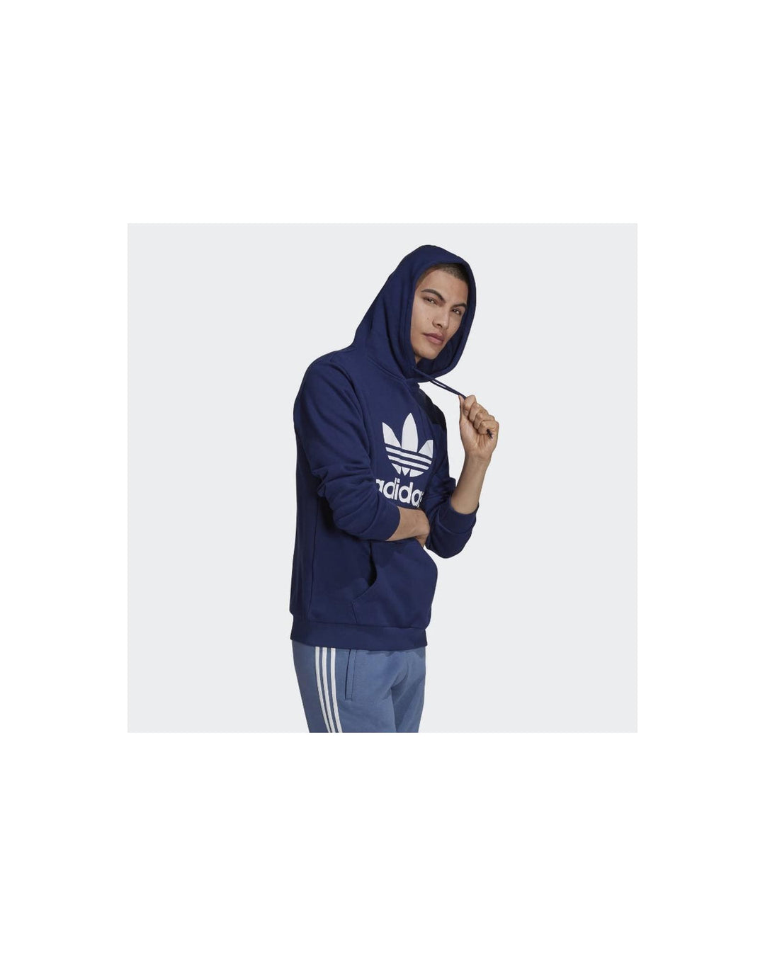 French Terry Trefoil Hoodie - L