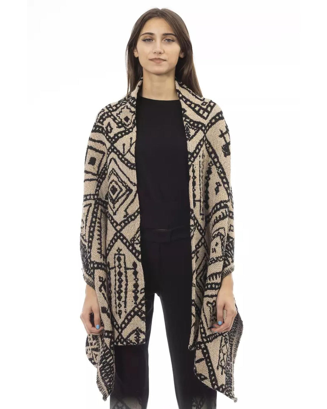 Scandinavian Double Face Jacquard Stole One Size Women