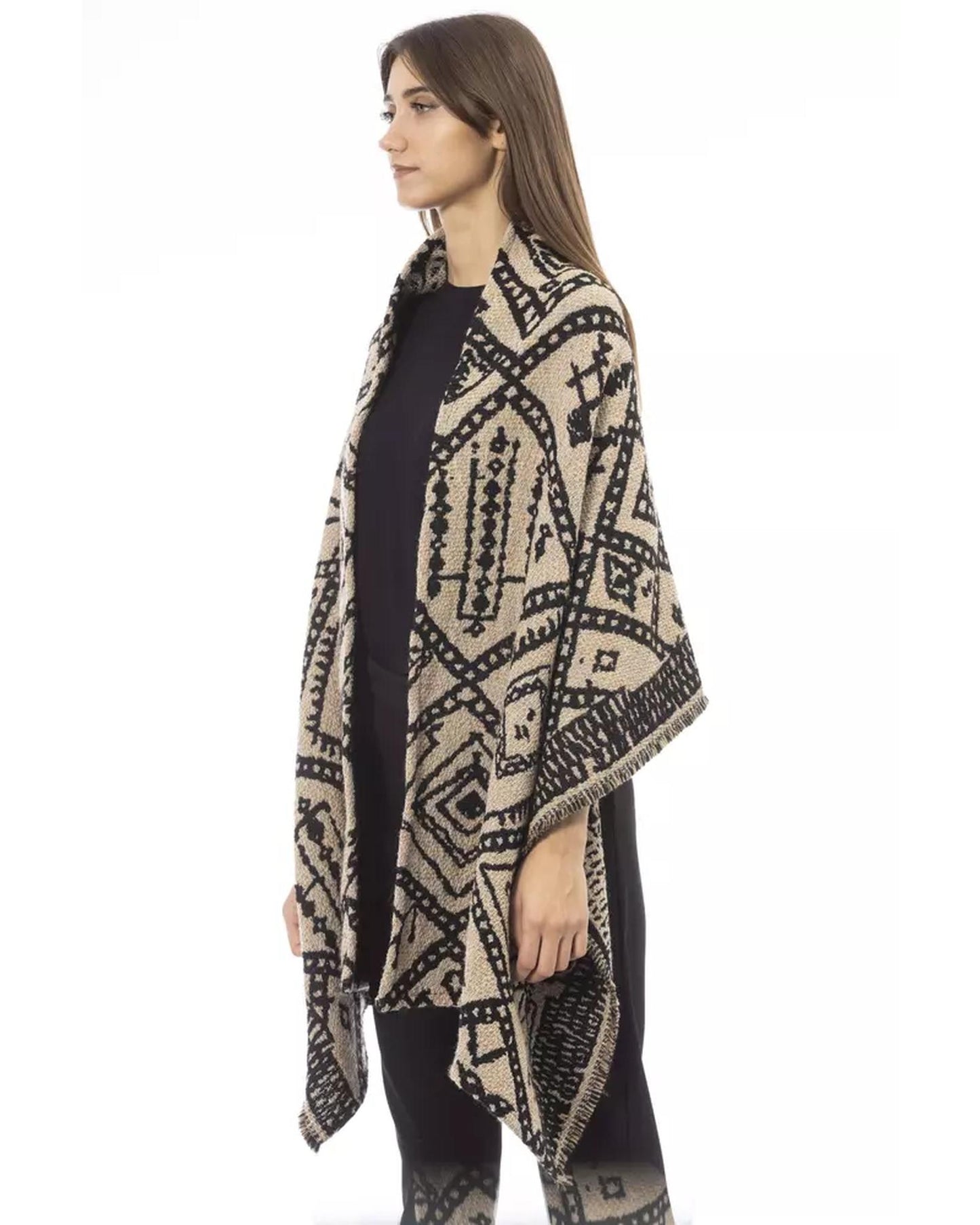 Scandinavian Double Face Jacquard Stole One Size Women