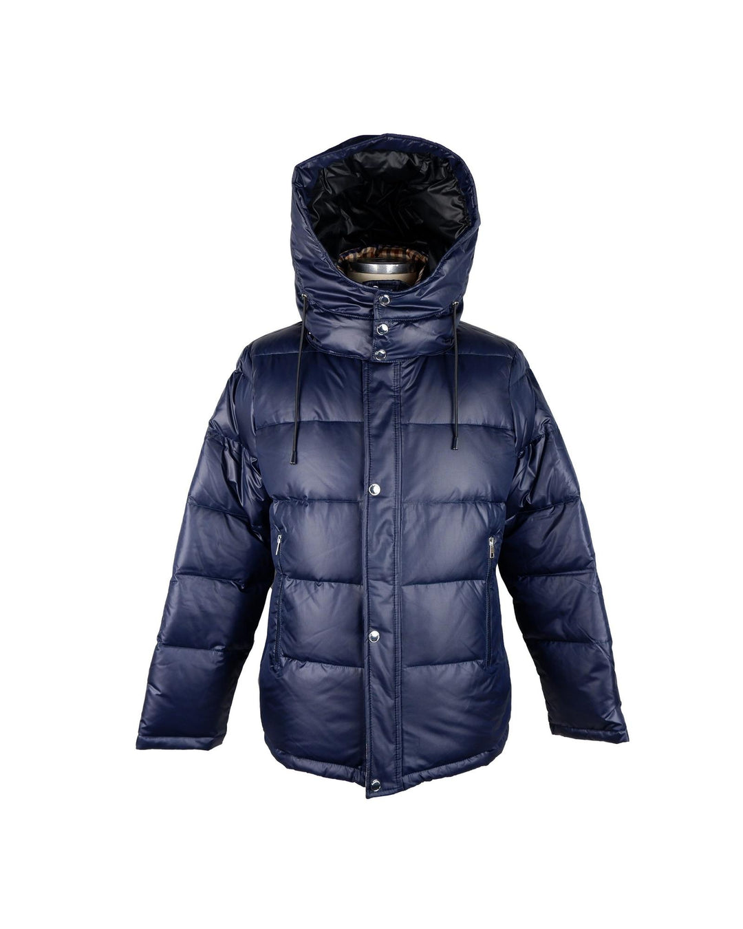 Removable Hood Blue Aquascutum Jacket with Goose Down Padding 54 IT Men