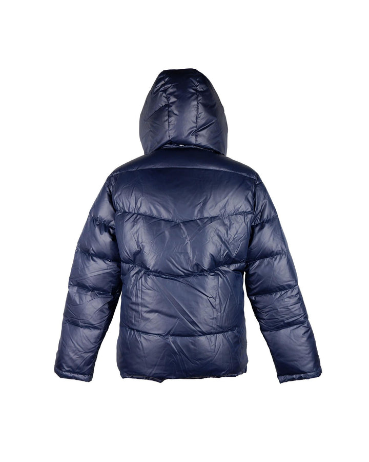 Removable Hood Blue Aquascutum Jacket with Goose Down Padding 54 IT Men