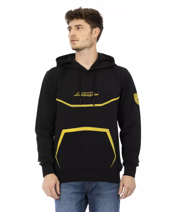 Embossed Logo Hooded Sweatshirt with Printed Sleeve Shield XL Men