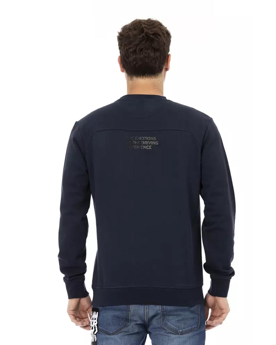 Shield Logo Crewneck Sweatshirt with Tricolor Print L Men