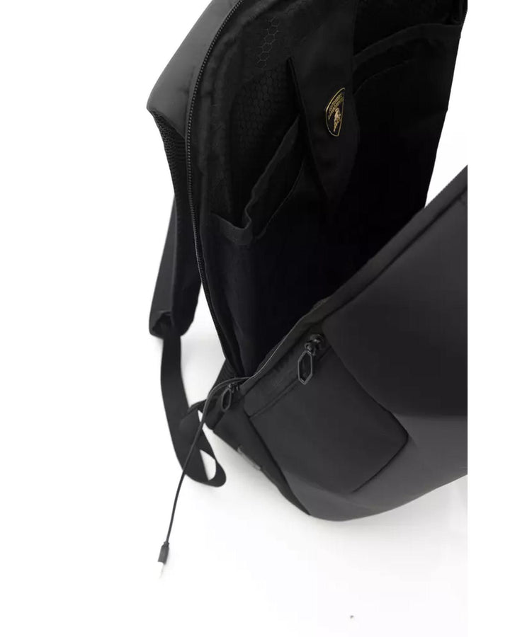 Logo Front Zipper Closure Backpack One Size Men