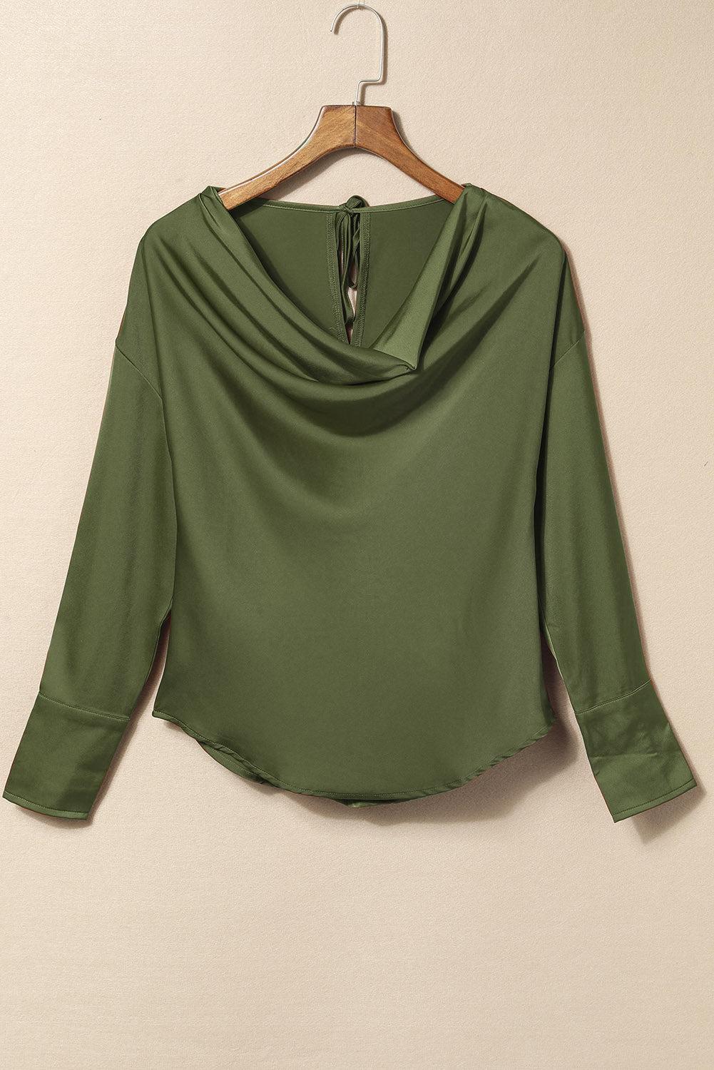 Azura Exchange Cowl Neck Long Sleeve Blouse - M