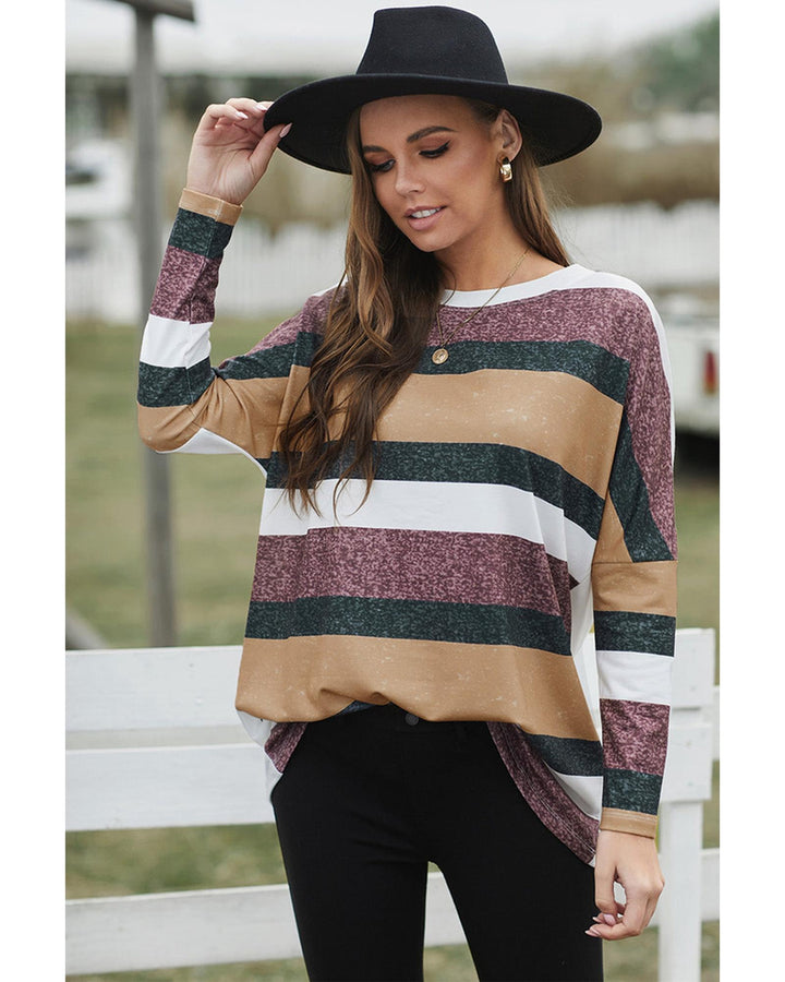 Azura Exchange Colorful Stripe Tunic Top - M