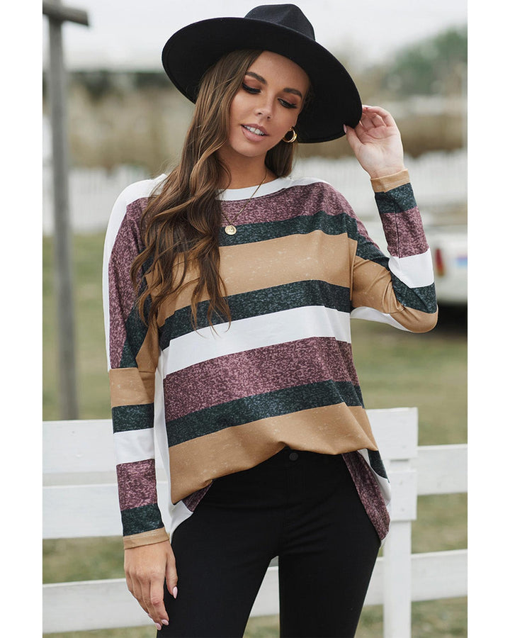 Azura Exchange Colorful Stripe Tunic Top - M