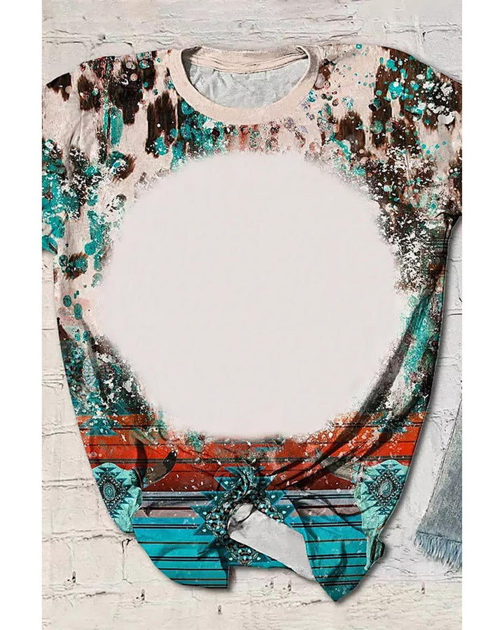 Azura Exchange Bleached Western Print Blank Graphic T-Shirt - M