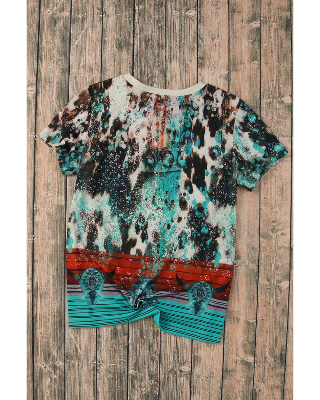 Azura Exchange Bleached Western Print Blank Graphic T-Shirt - M