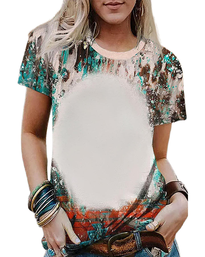 Azura Exchange Bleached Western Print Blank Graphic T-Shirt - M