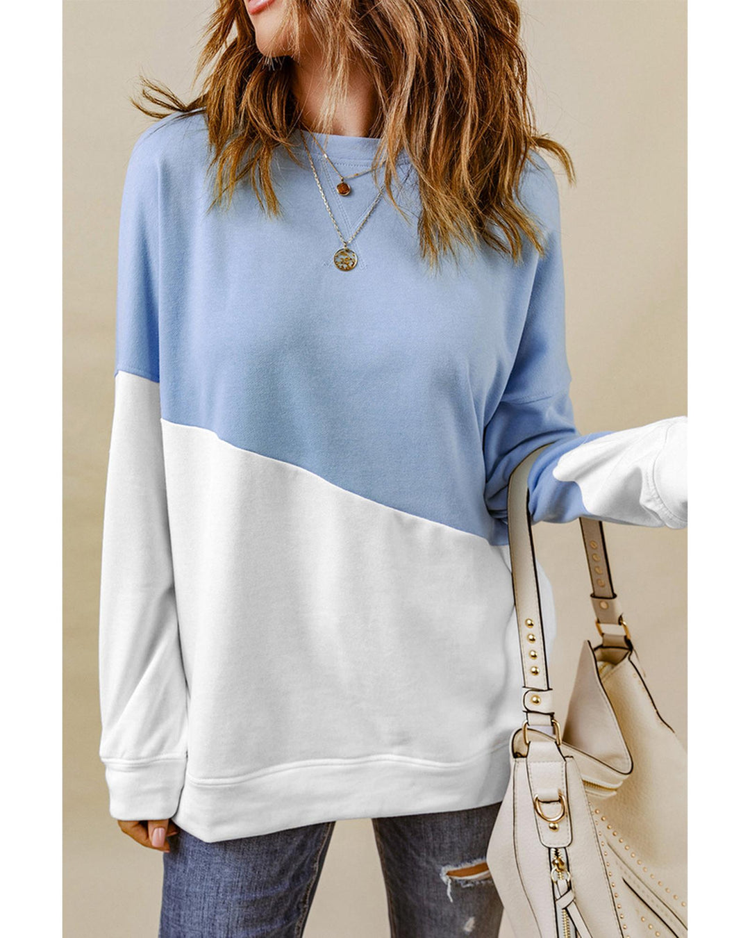 Azura Exchange Patchwork Dropped Shoulder Sweatshirt - XL