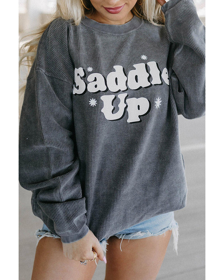 Azura Exchange Saddle Up Graphic Sweatshirt - S