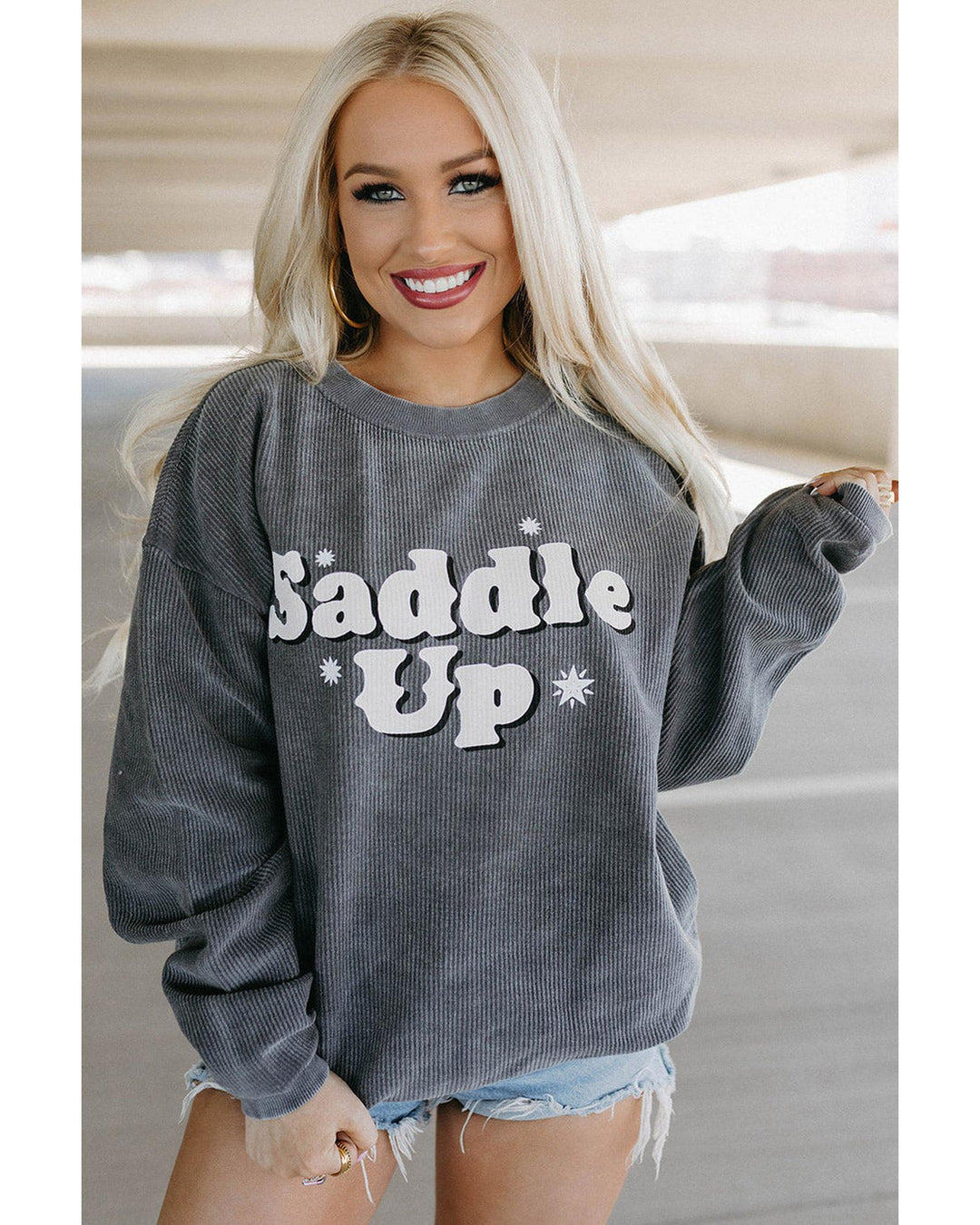 Azura Exchange Saddle Up Graphic Sweatshirt - S