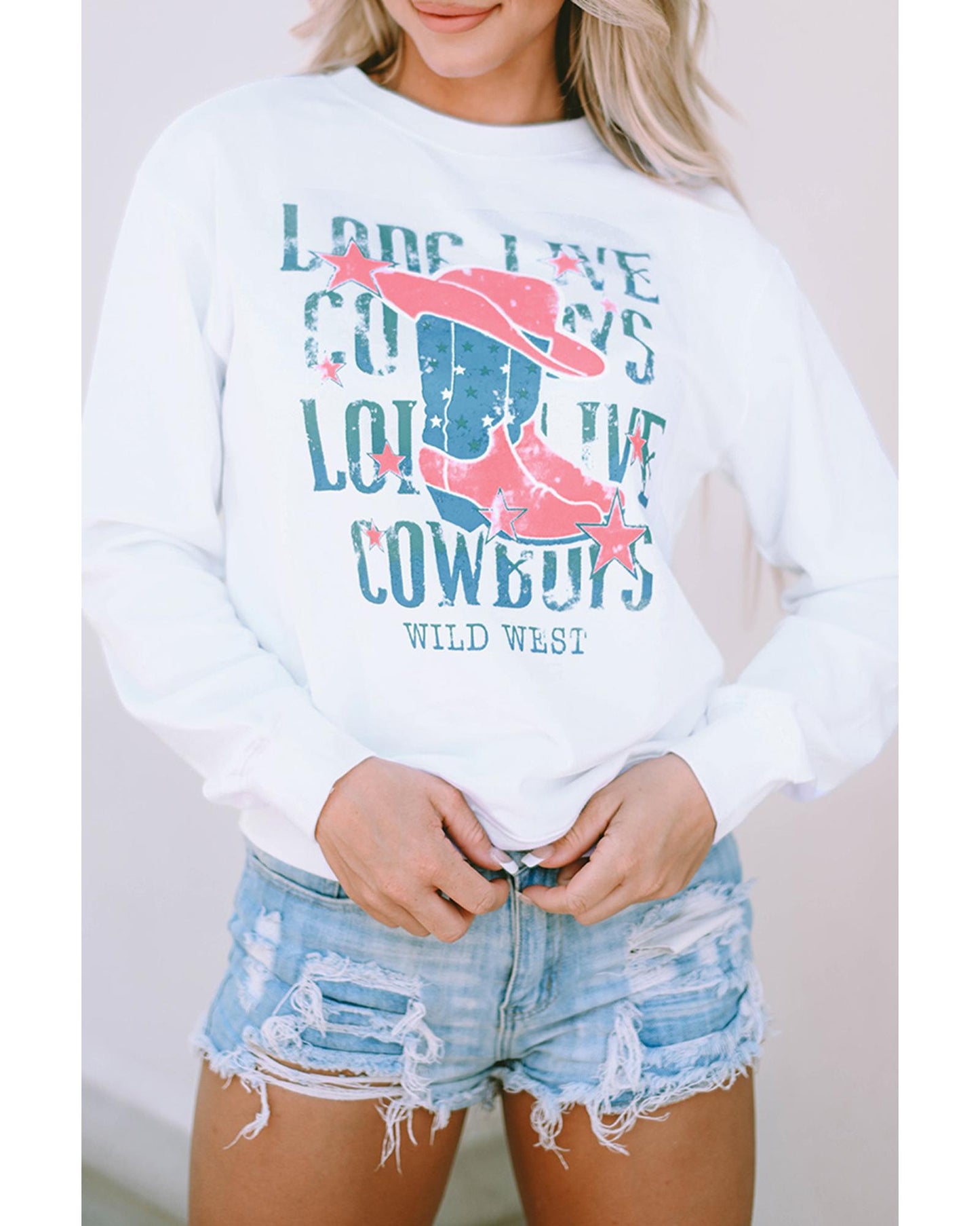 Azura Exchange LONG LIVE COWBOY WILD WEST Sweatshirt - XL