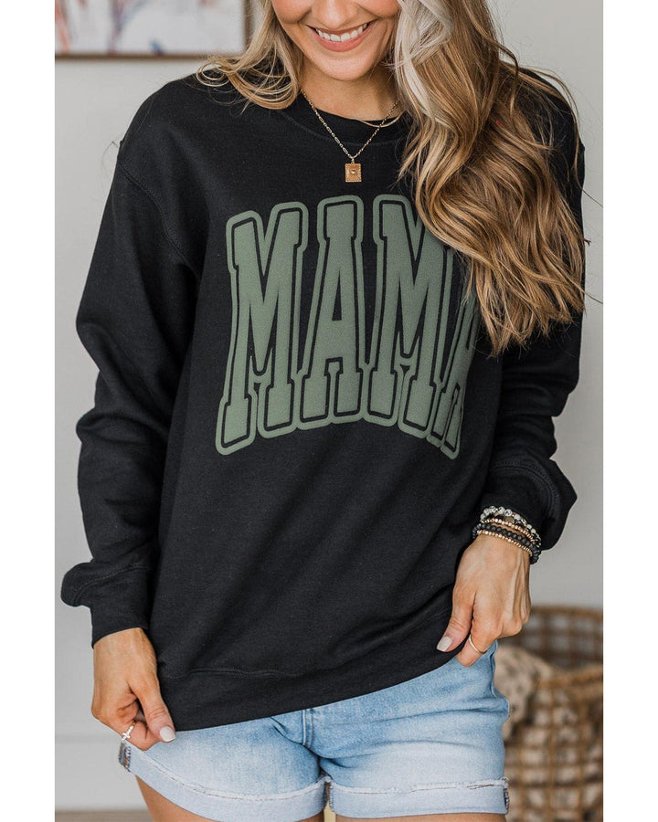 Azura Exchange Mama Varsity Crew Neck Sweatshirt - L