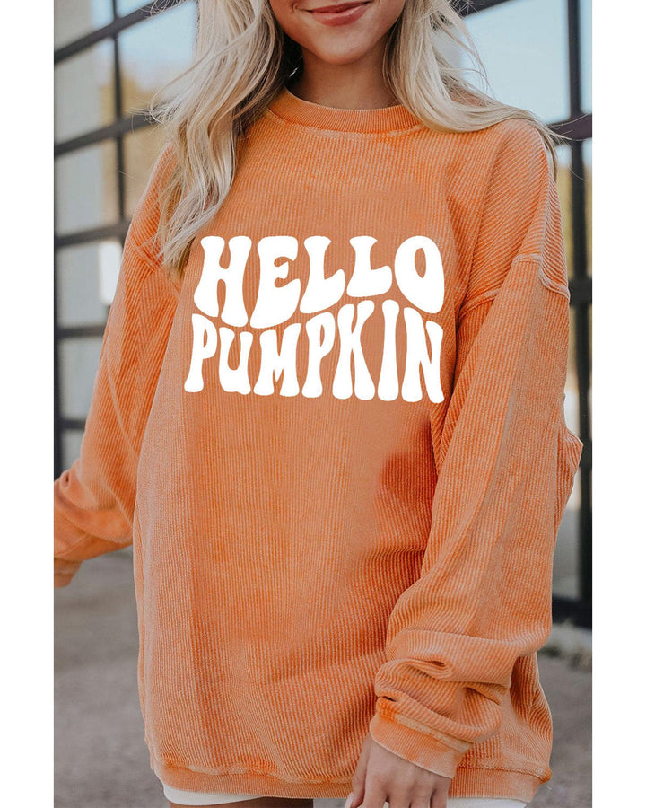 Azura Exchange HELLO PUMPKIN Graphic Corded Sweatshirt - L