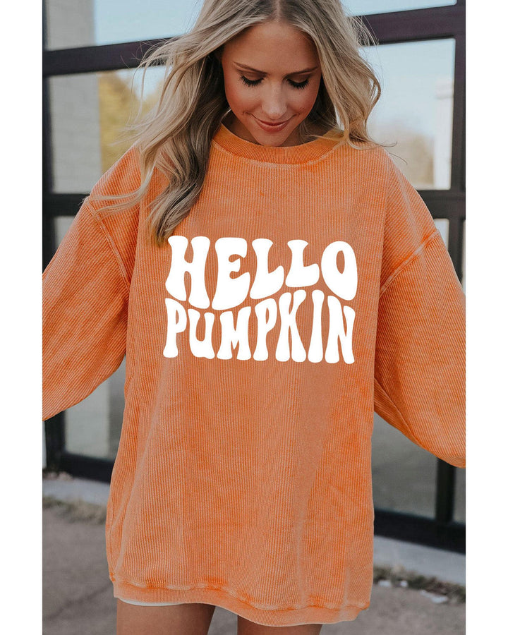 Azura Exchange HELLO PUMPKIN Graphic Corded Sweatshirt - XL