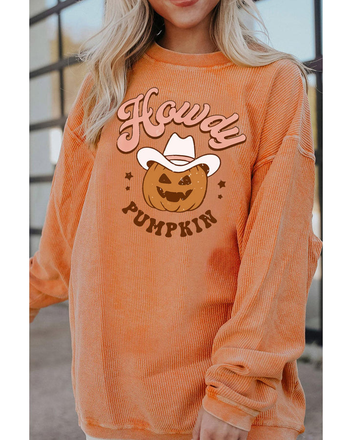 Azura Exchange Howdy Pumpkin Halloween Graphic Sweatshirt - L