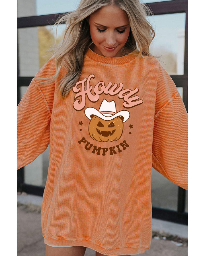 Azura Exchange Howdy Pumpkin Halloween Graphic Sweatshirt - L