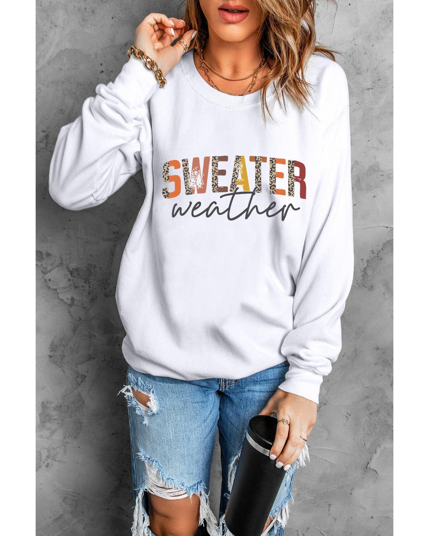 Azura Exchange Sweater Weather Monogram Sweatshirt - XL