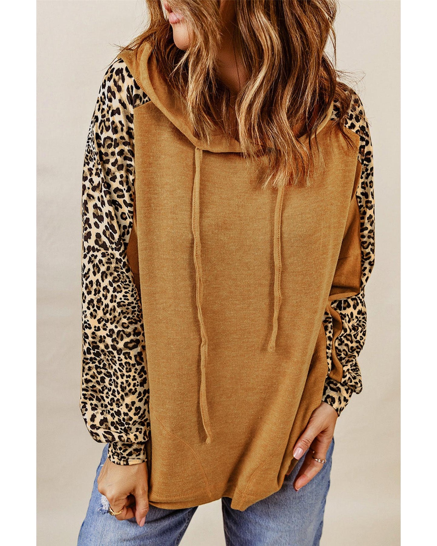 Azura Exchange Leopard Patchwork Hoodie - M