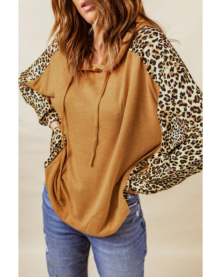 Azura Exchange Leopard Patchwork Hoodie - M